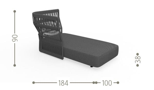 Секционный садовый диван из ткани и веревки Talenti ARCH-00118279 - Вид №16