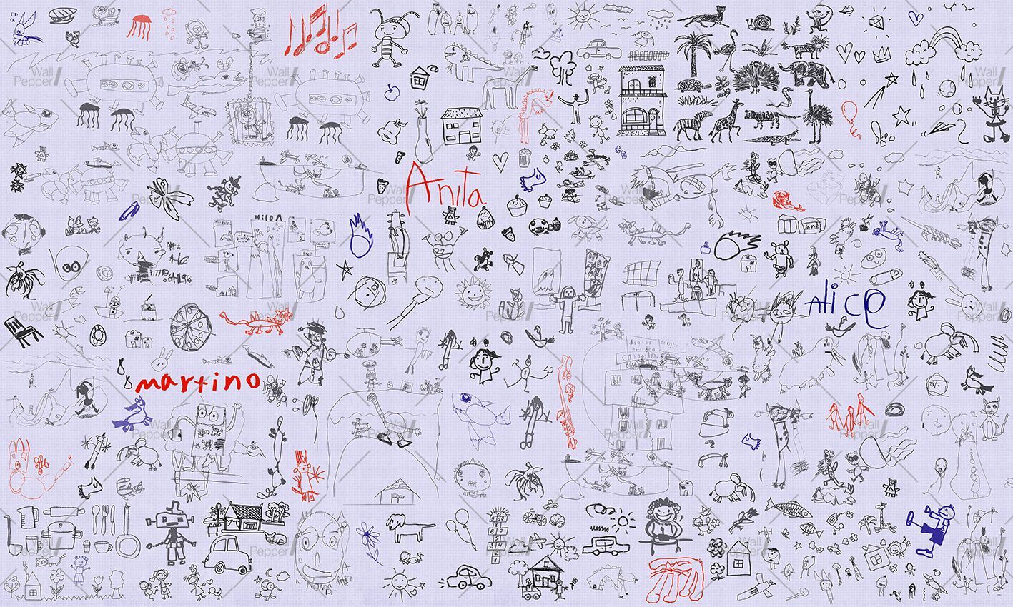 Carta da parati PVC free, eco-friendly, lavabile WallPepper SKETCHES ARCH-00075987 - Вид №3