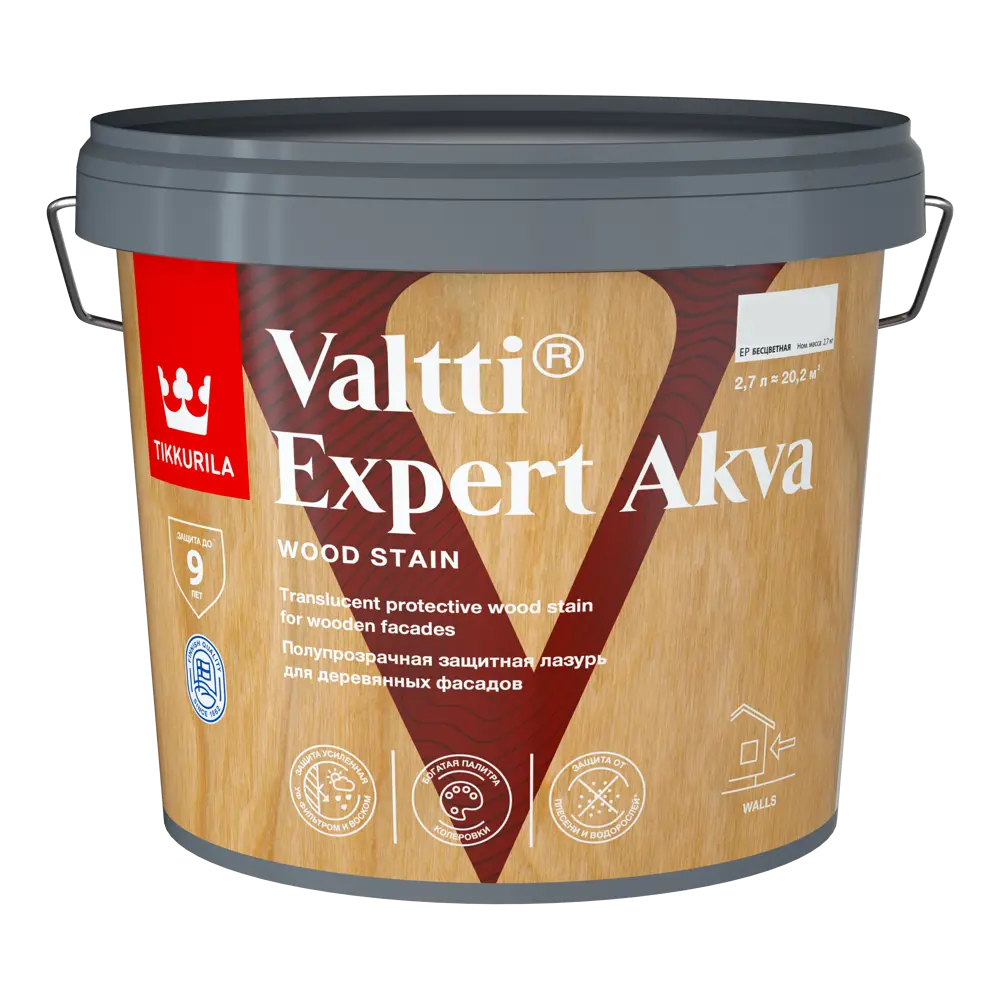 Tikkurila Valtti Expert Akva - защитно-декоративный антисептик для дерева 82115529 STLM-0019435 - Вид №1