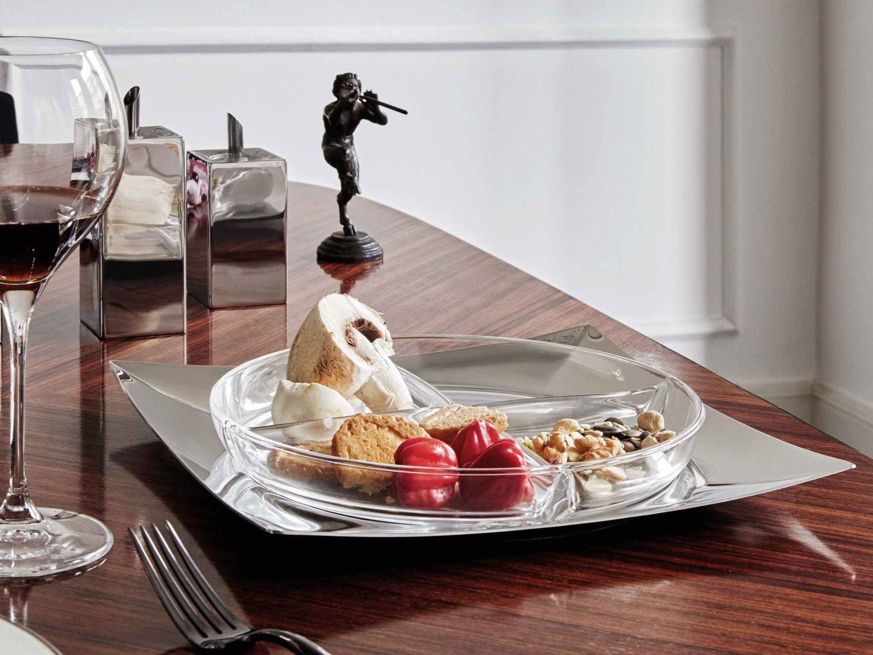 Квадратная тарелка из нержавеющей стали Sambonet линия Q ARCH-00065724 - Вид №1