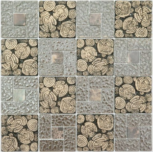 Мозаика стеклянная с вкроплениями природного камня S-846 SN-Mosaic Exclusive