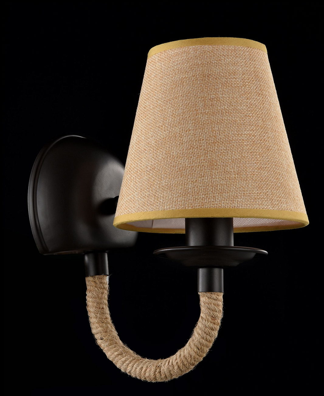 Бра настенное матовое черное с коричневым Corda FR4402-WL-01-BL FREYA LOFT 00-3957490 Коричневый;черный - Вид №1