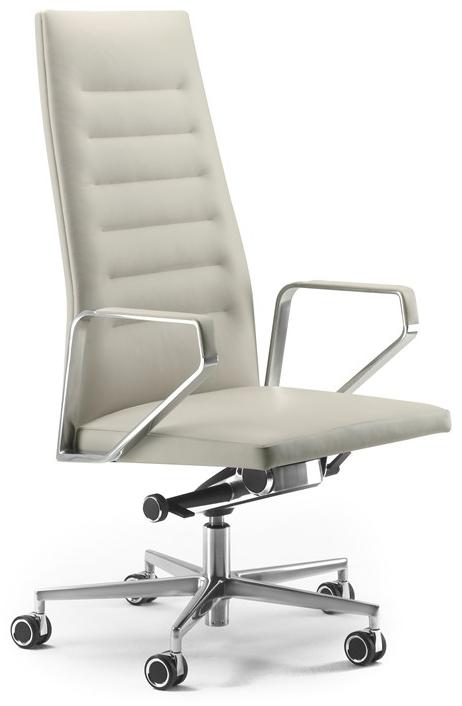 Spiegels 5-спицевое вращающееся кожаное офисное кресло с подлокотниками .pilot s Ps100 - Вид №4