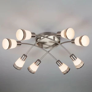 Потолочная люстра Eurosvet Jenna 30131/8 сатин-никель EUROSVET JENNA 184442 Белый