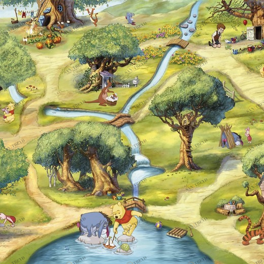 4-453-Hundertmorgenwald Фотообои Komar Disney 1.84х2.54 м 4453HUNDERTMORGENWALD