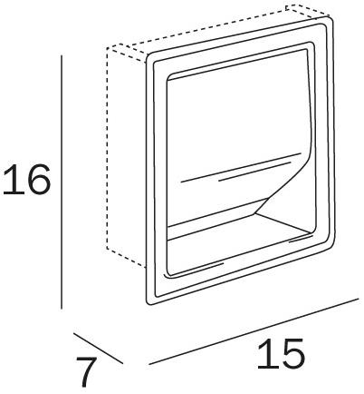 INDA® Держатель рулона туалетной бумаги металлический для гостиниц Hotellerie A8028d - Вид №1
