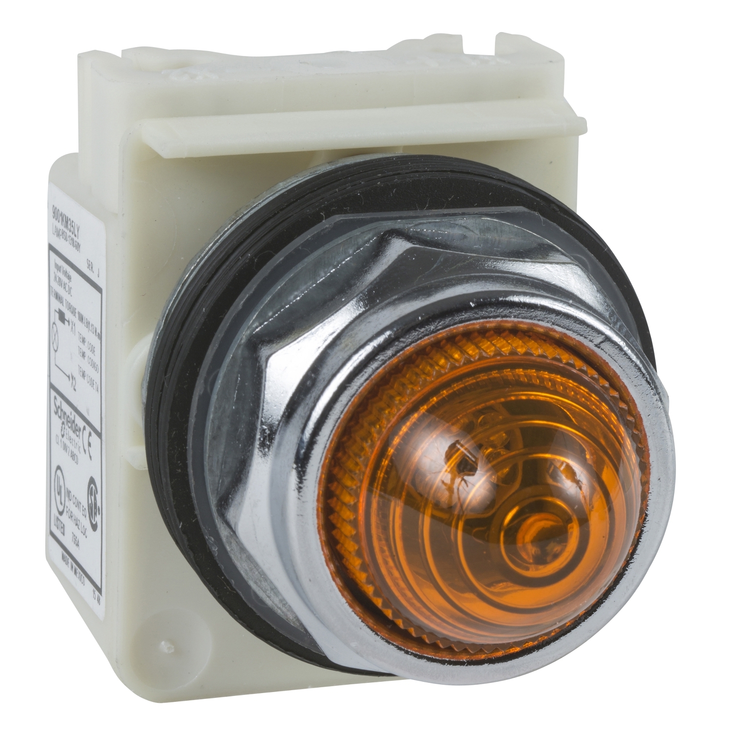 9001KP7A9 Лампа сигнальная Harmony, 30мм, 230В, AC, Оранжевый Schneider Electric Кнопки и лампочки 