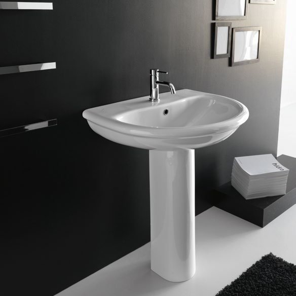 25353 Подвесная раковина настенная овальная Ceramica Hidra PLUVIA белая - Вид №6