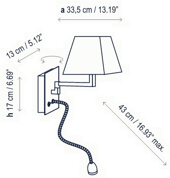 BOVER Регулируемый настенный светильник с гибким кронштейном Carlota sun-id-1461791 - Вид №1