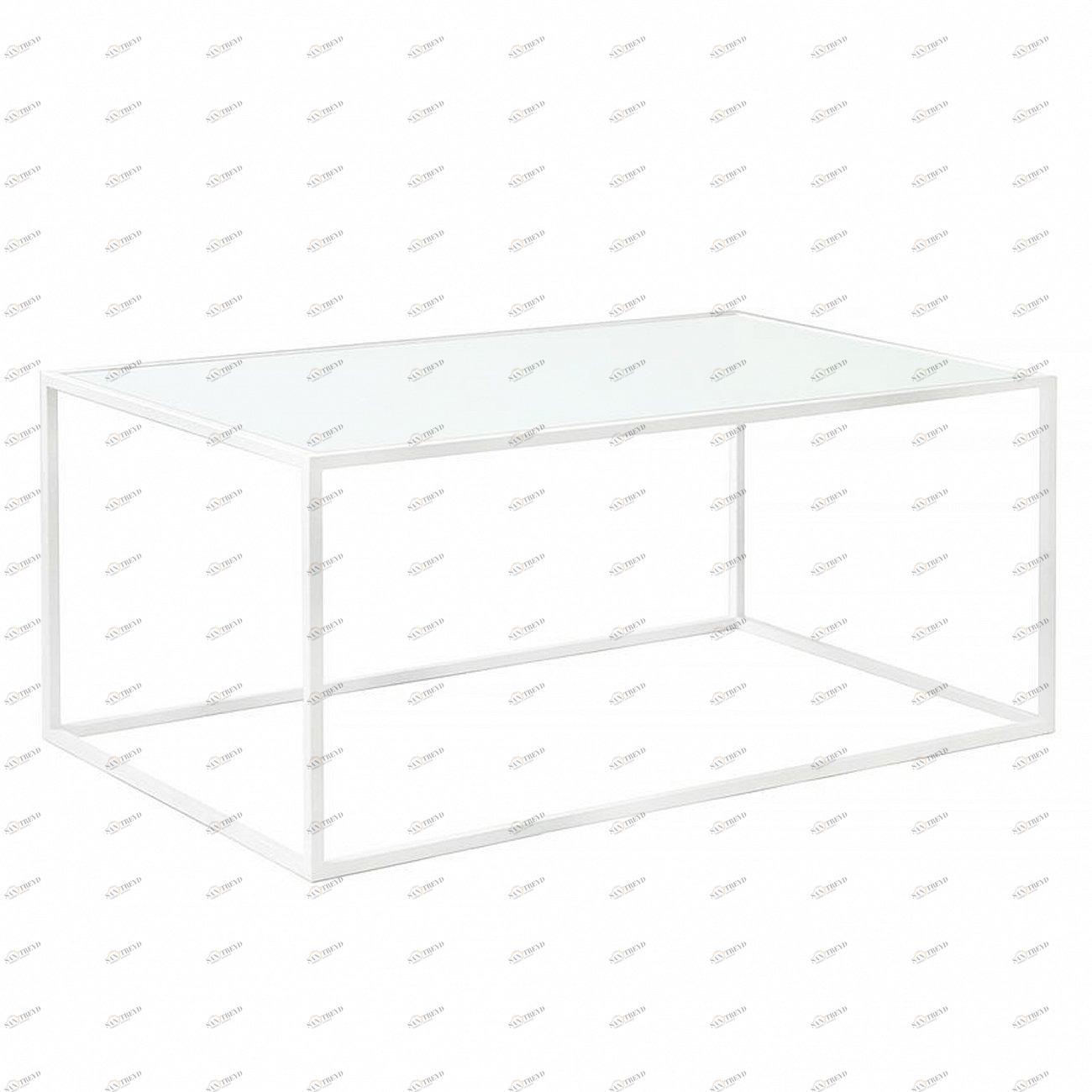 Журнальный столик белый с матовым стеклом 80 см Darmian into white INTELLIGENT DESIGN  260962 Белый 