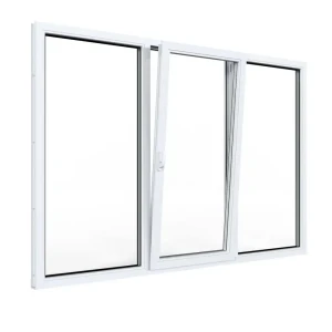 91856576 Пластиковое окно ПВХ Пластикoff трехстворчатое 1200x2000мм (ВхШ) двухкамерный стеклопакет STLM-1345400