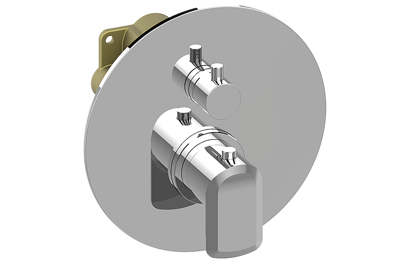 E-18036-LM61E-T 3/4” concealed thermostatic and diverter with 2 outlets - Trim only GRAFF Onda