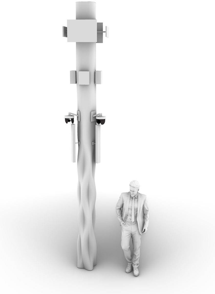 Concreative Многофункциональный столб из бетона с 3D-печатью  1903-040  - Вид №1