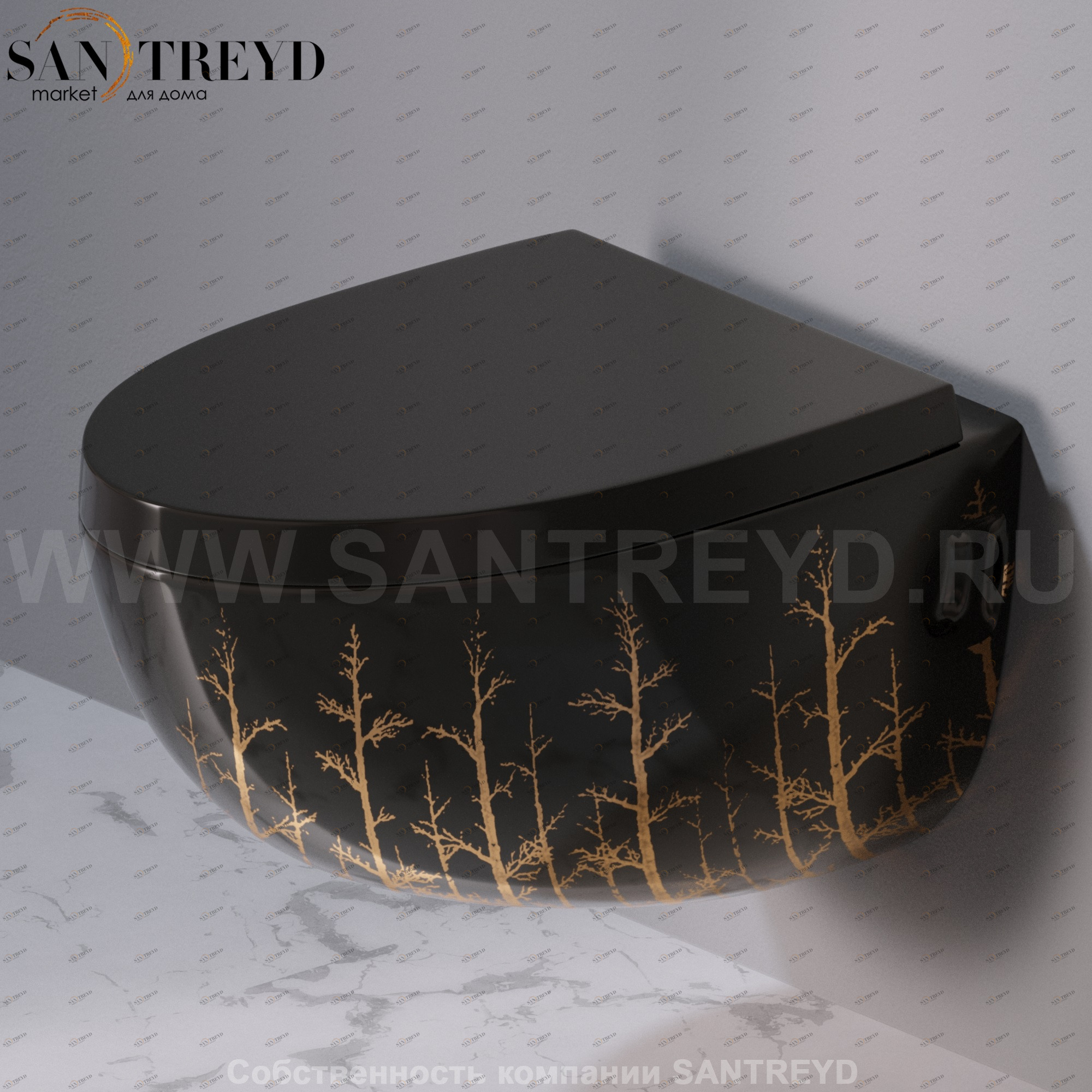 S511406G Подвесной унитаз настенный Черный A. e T. Italia OVAL Италия AeT ITALIA