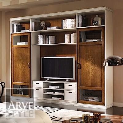 Arvestyle Книжный шкаф из массива дерева с подставкой под телевизор Vivre lux sun-id-1356060 - Вид №2