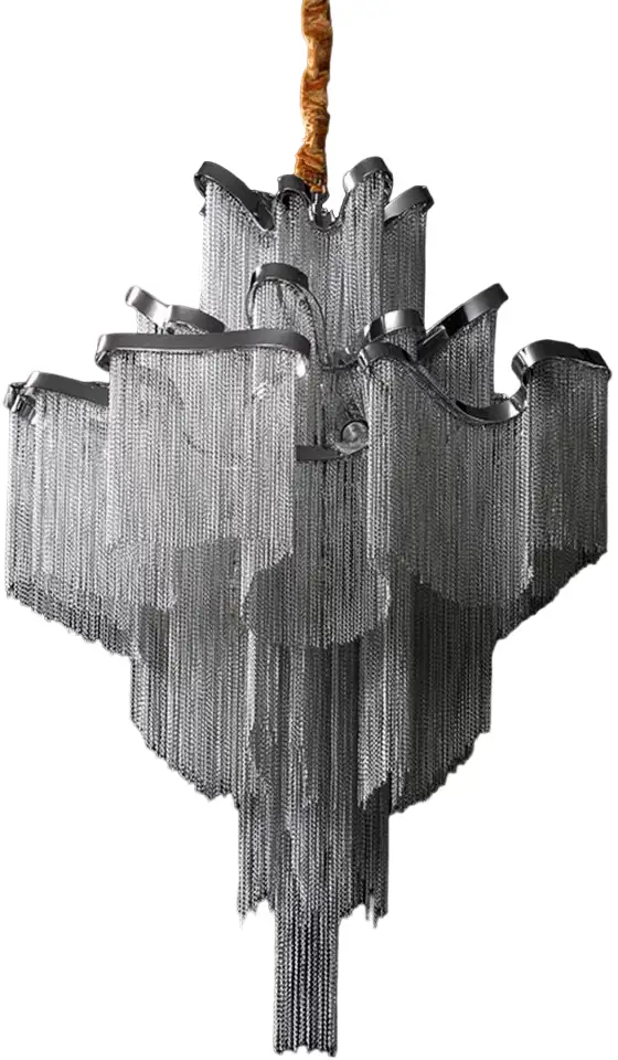 91106140 Люстра потолочная IMPERIUMLOFT 179868-22 Ava Chain Atlantis Chandelier 9 ламп 18 м² цвет хром STLM-0487222