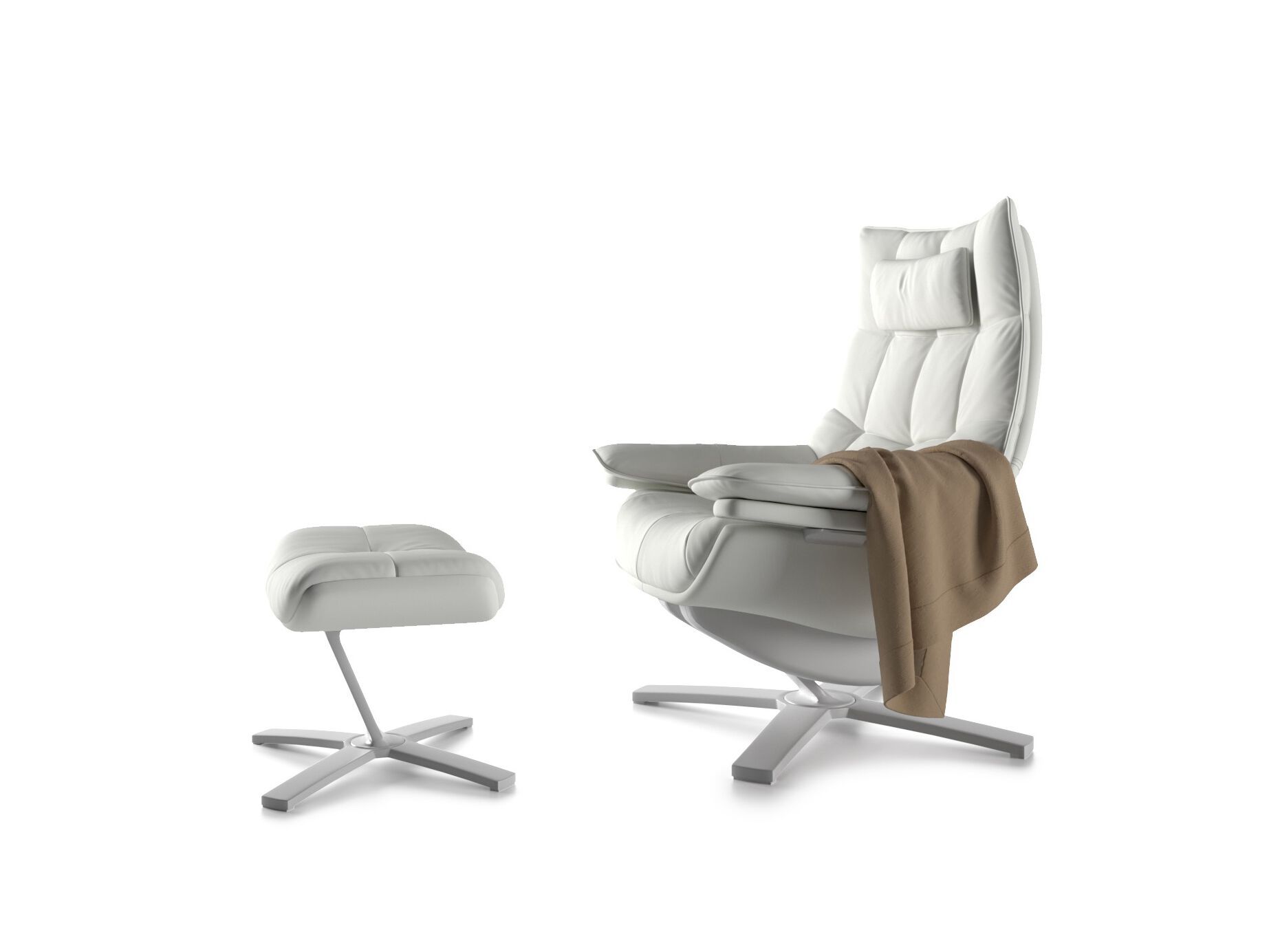 Вращающееся кресло с подставкой для ног Natuzzi Italia RE-VIVE ARCH-00097249 - Вид №8