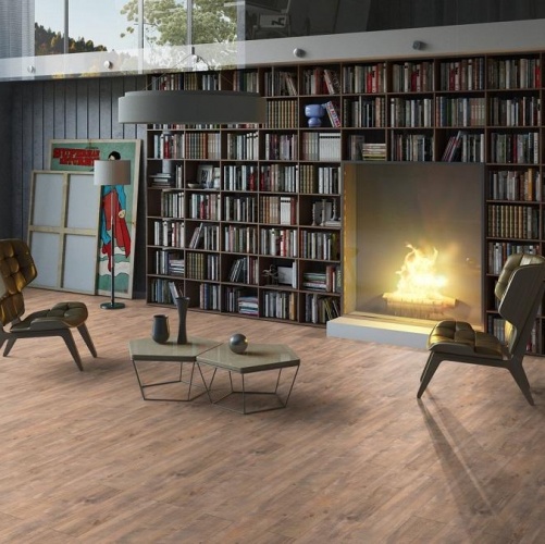 Виниловый ламинат Tarkett Lounge Woody Дуб с брашью (Текстурированная) 914,4х152,4/101,6 мм 1000901242 - Вид №9