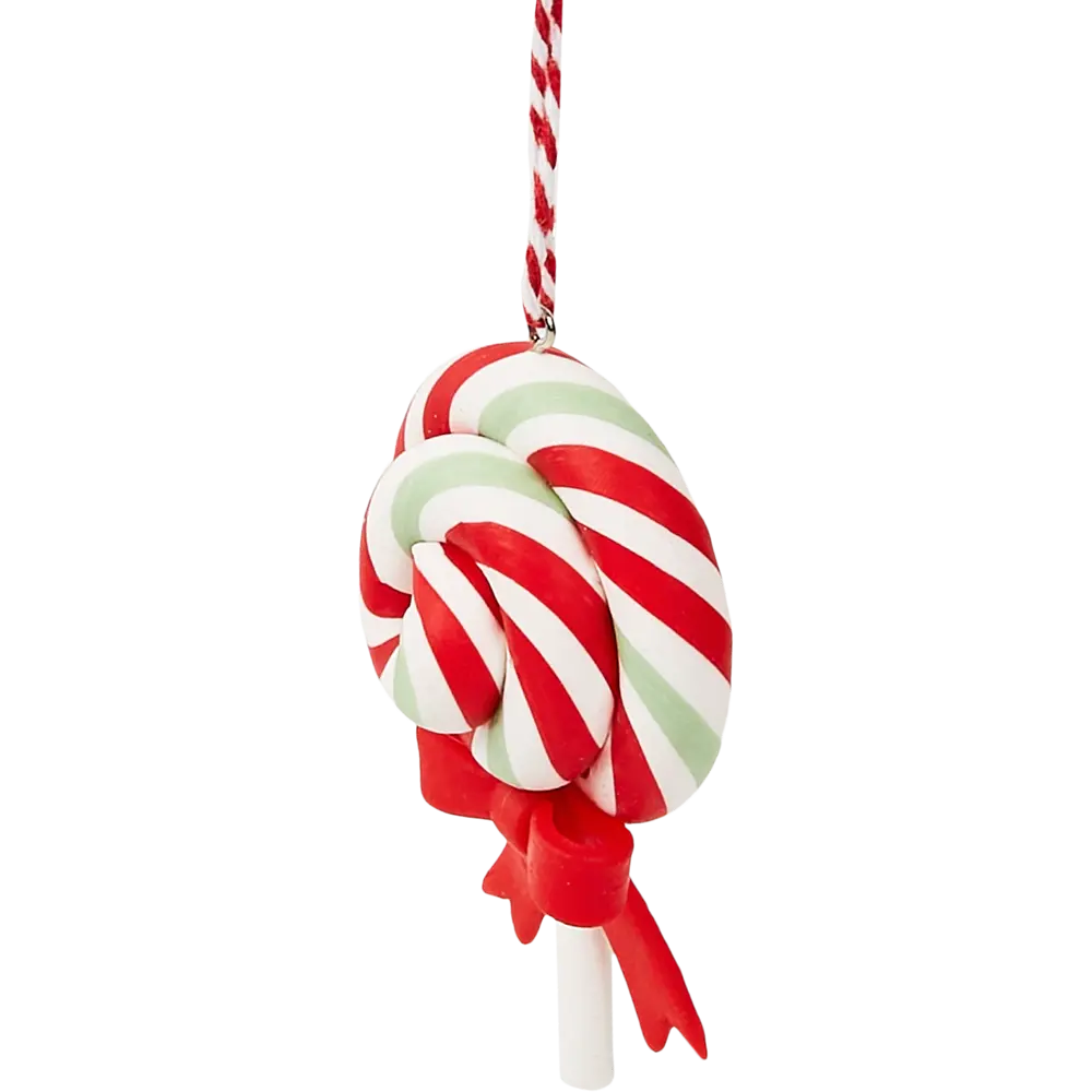 87036560 Елочная игрушка Леденец 9x5 цвет красный STLM-1435493 Santreyd 