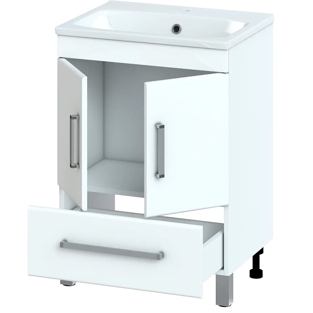 Тумба под раковину напольная Vigo Eggo 75 см цвет белый STLM-2106626 - Вид №2