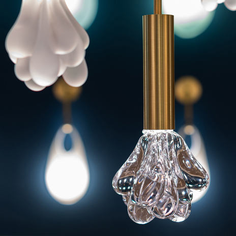 Светильник подвесной 30х14 см золотой Delight Collection 10341P DELIGHT COLLECTION ДИЗАЙНЕРСКИЕ 00-3882354 Золото;прозрачный  - Вид №1
