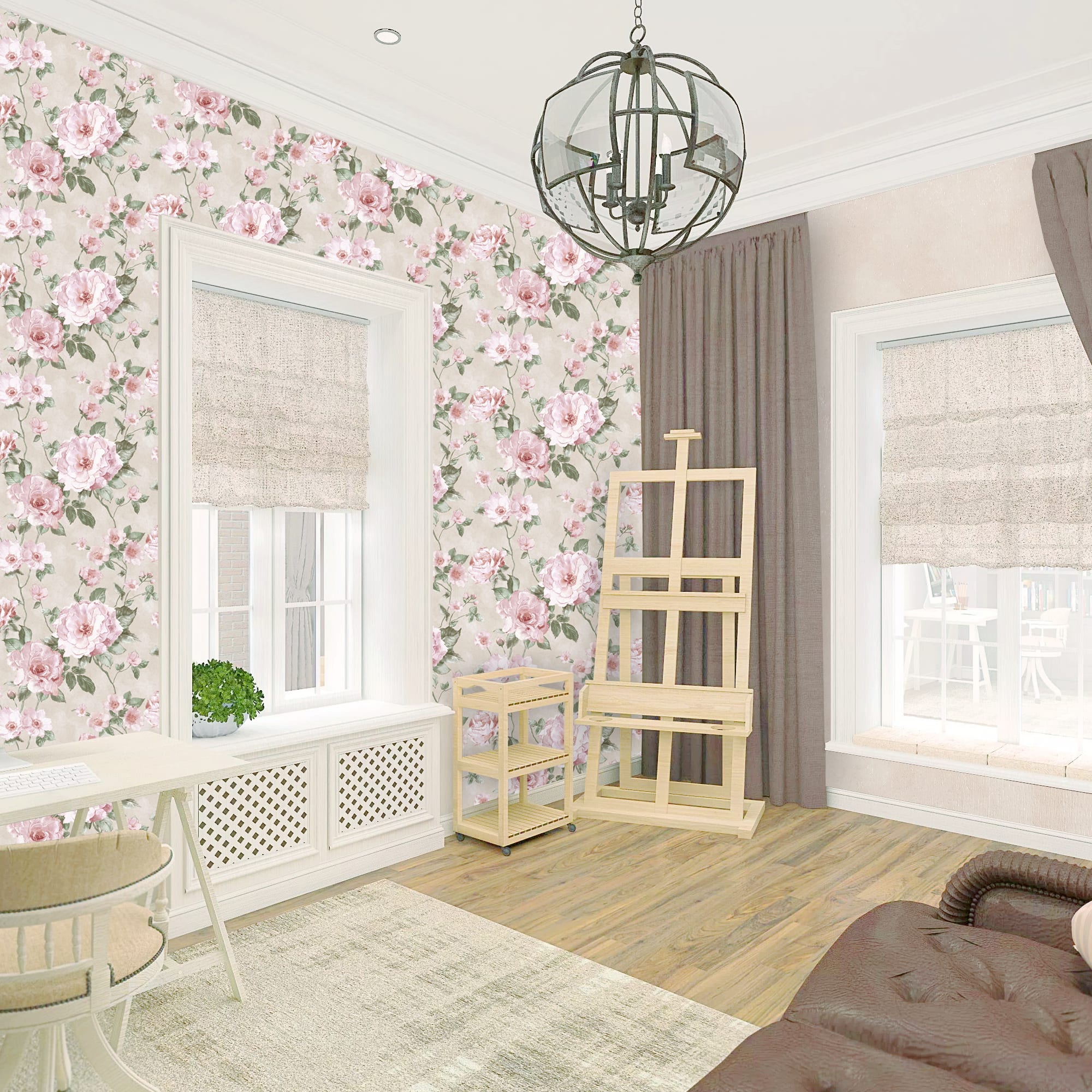 82938325 Обои бумажные 0.53 м 4613 бежевые Шиповник Santreyd  - Вид №3