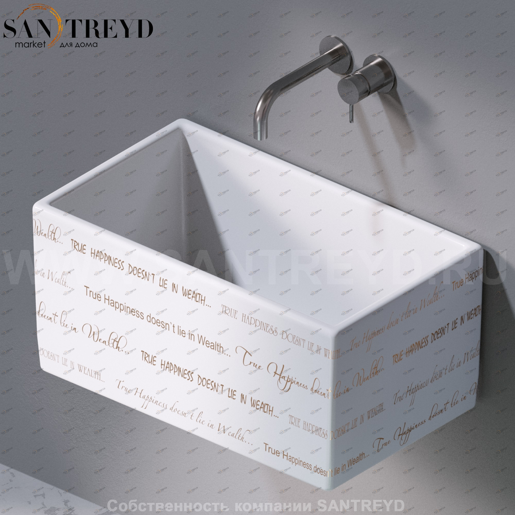 L112420G Подвесная раковина настенная прямоугольная A. e T. Italia Tower белая AeT ITALIA