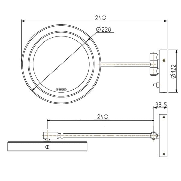 Настенное круглое увеличительное зеркало Spekkio аквариумы ARCH-00040065 - Вид №1