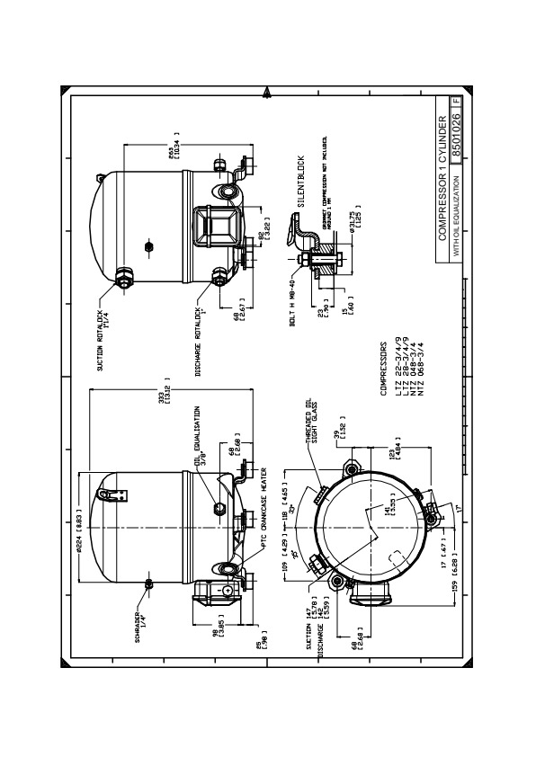 Danfoss NTZ — герметичные поршневые компрессоры NTZ215A4LR1B Компрессор поршневой 120F0240  - Вид №5