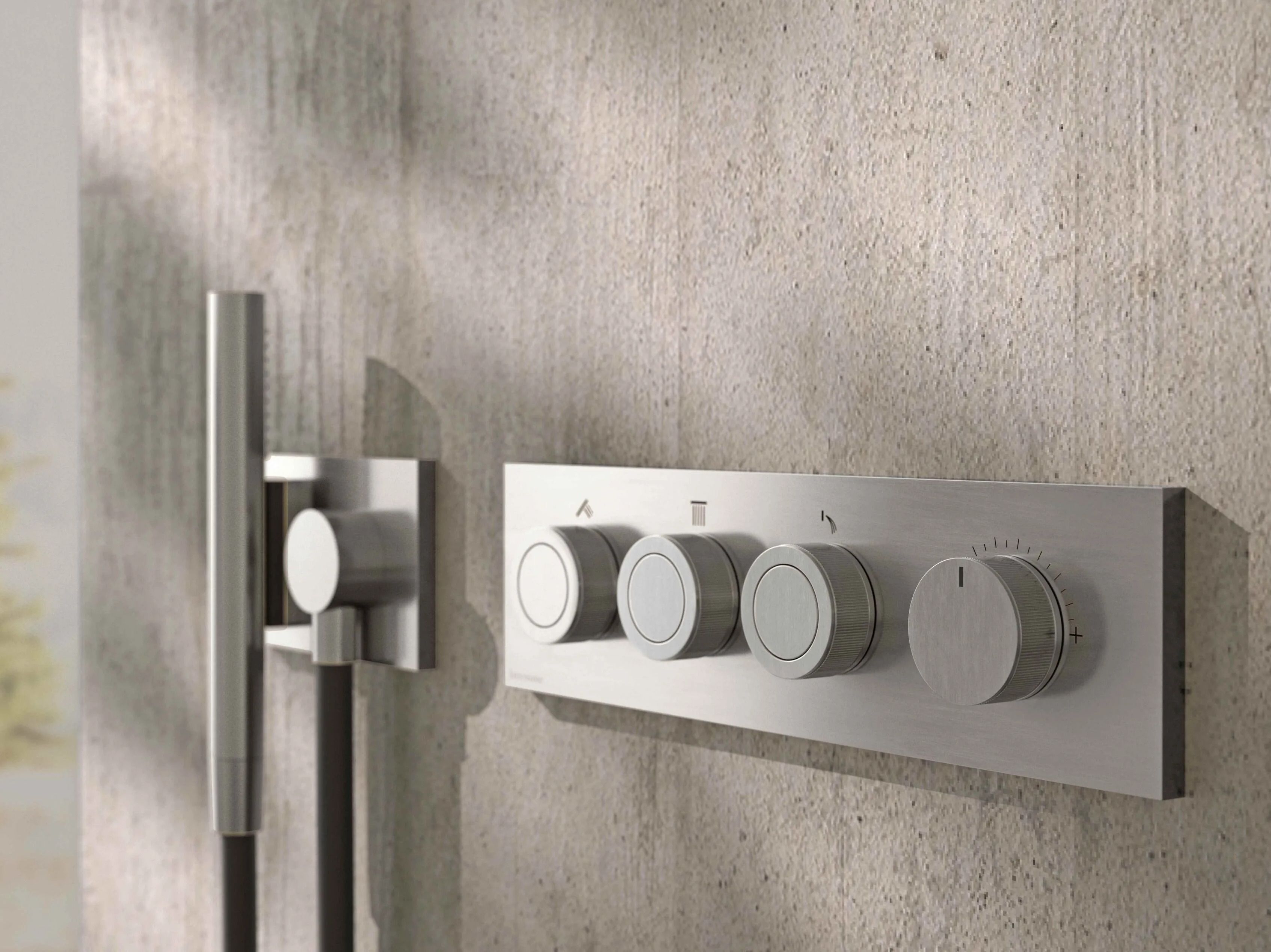 Термостатический смеситель для душа с 5 отверстиями Rubinetterie Treemme W-SMART RWIT 5C90 / 2BF6 ARCH-00119771