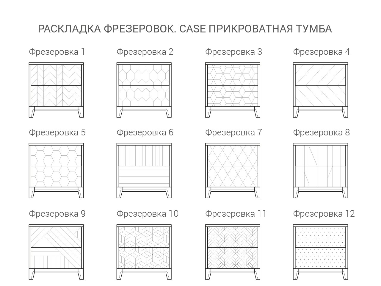 Тумбочка прикроватная белая с 2 ящиками Case THE IDEA  210316 Белый  - Вид №7