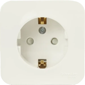 Розетка накладная Schneider Electric Blanca с заземлением со шторками цвет белый