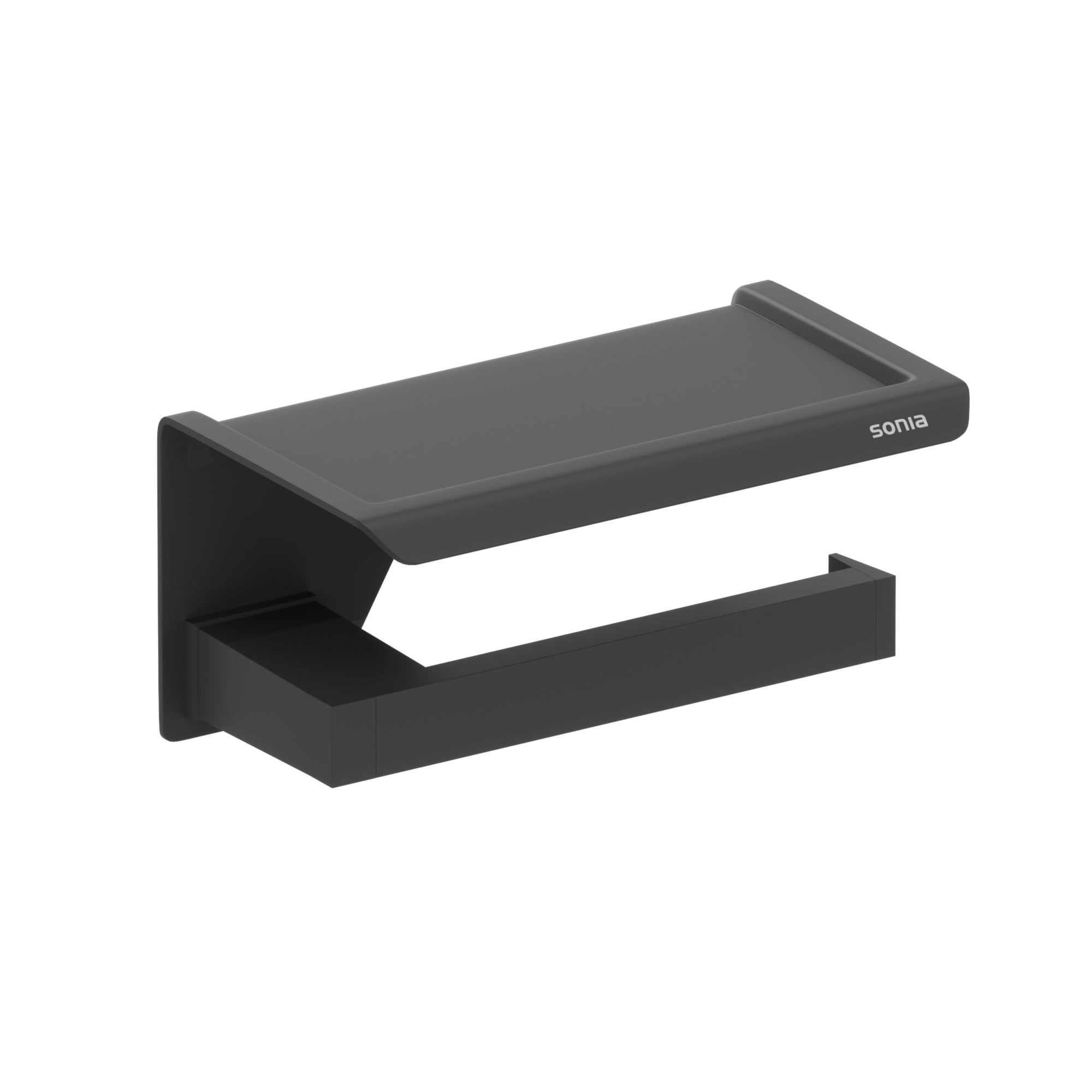 176373 Держатель туалетной бумаги 15 см цвет Черный Sonia S-CUBE Испания