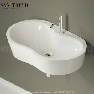 ACER0780M1R0ZZ Подвесная раковина настенная овальная Agape  белая