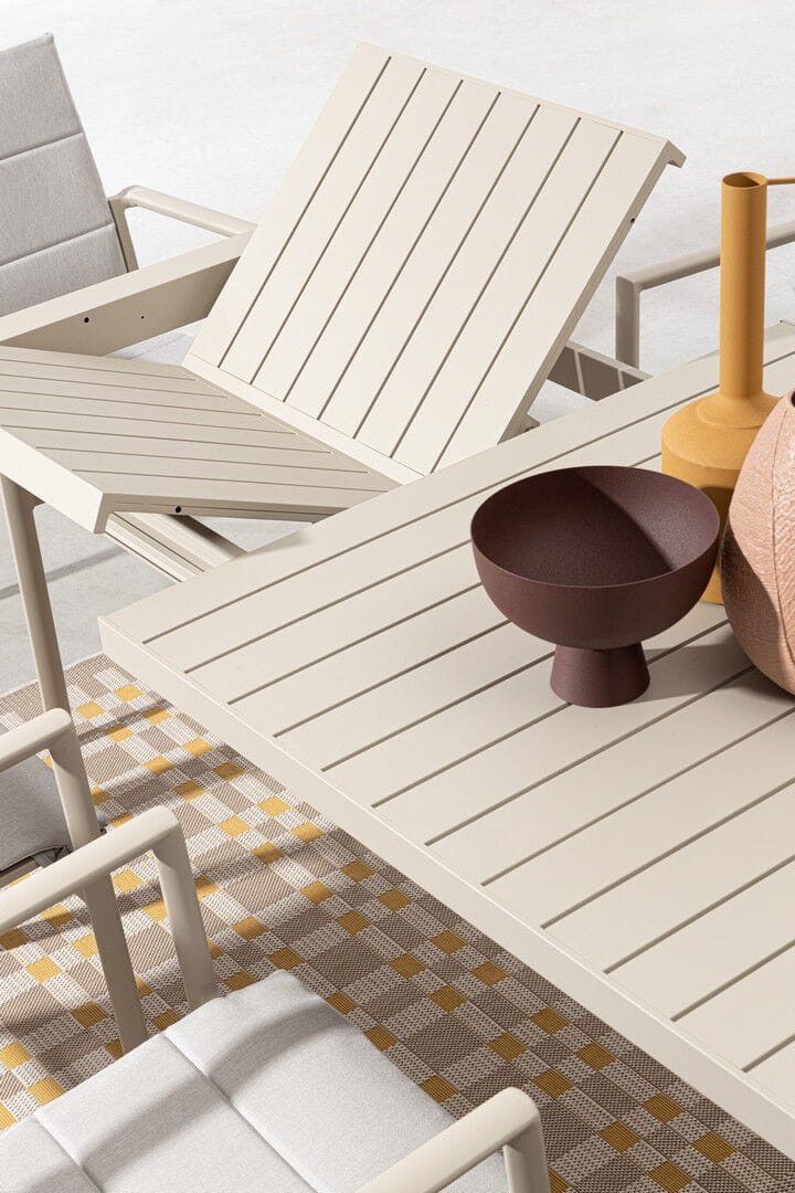 Алюминиевый выдвижной прямоугольный садовый стол BIZZOTTO KIPLIN ARCH-00073199 - Вид №21