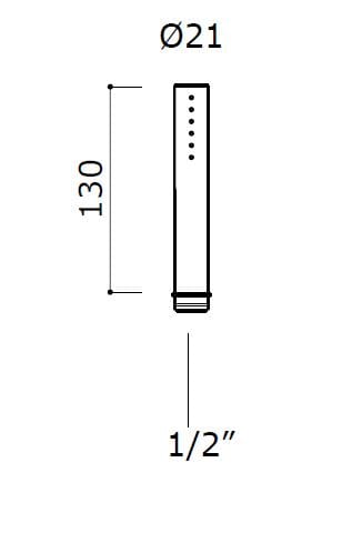 Ручной душ из нержавеющей стали с гибким MINA ARCH-00011681 - Вид №2