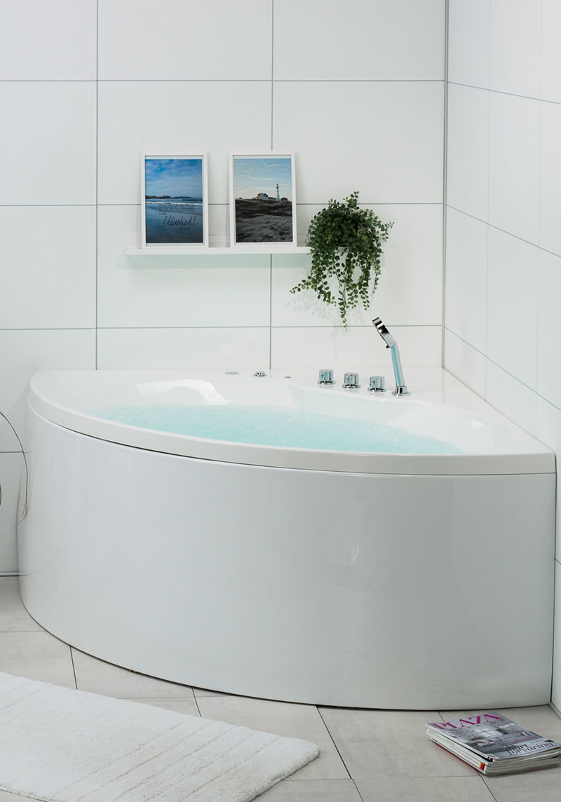 131 Массажные Ванны Star 140 Silver + Смеситель Noro  Белый  - Вид №2