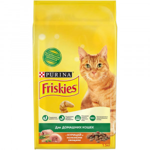 ПР0051842 Корм для кошек курица, овощи, сух. 1,5 кг Friskies