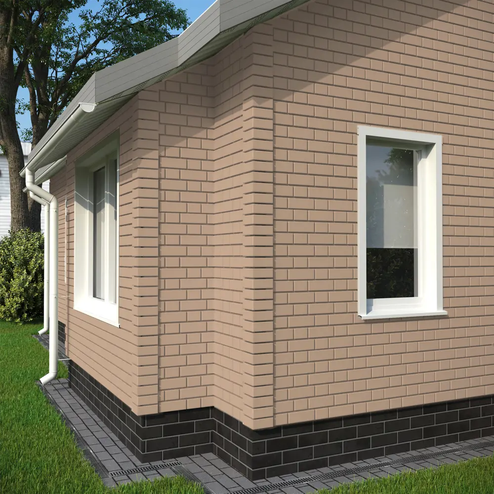 Фасадная панель FineBer «Кирпич облицовочный» желтого цвета для наружной отделки 18562511 STLM-0011416 - Вид №4