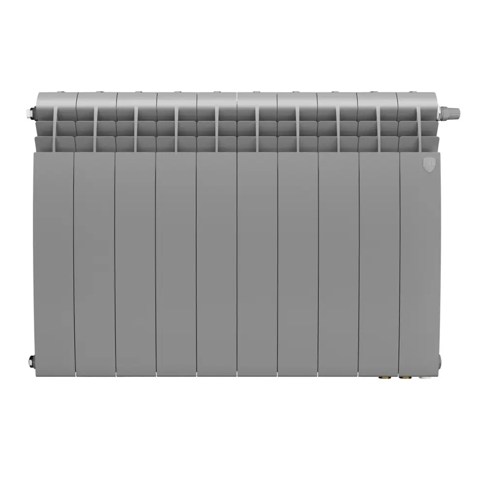 Радиатор секционный Royal Thermo Biliner 500/87 10 секций нижнее подключение биметалл серый 89391441 STLM-2073543 Отсутствует - Вид №1
