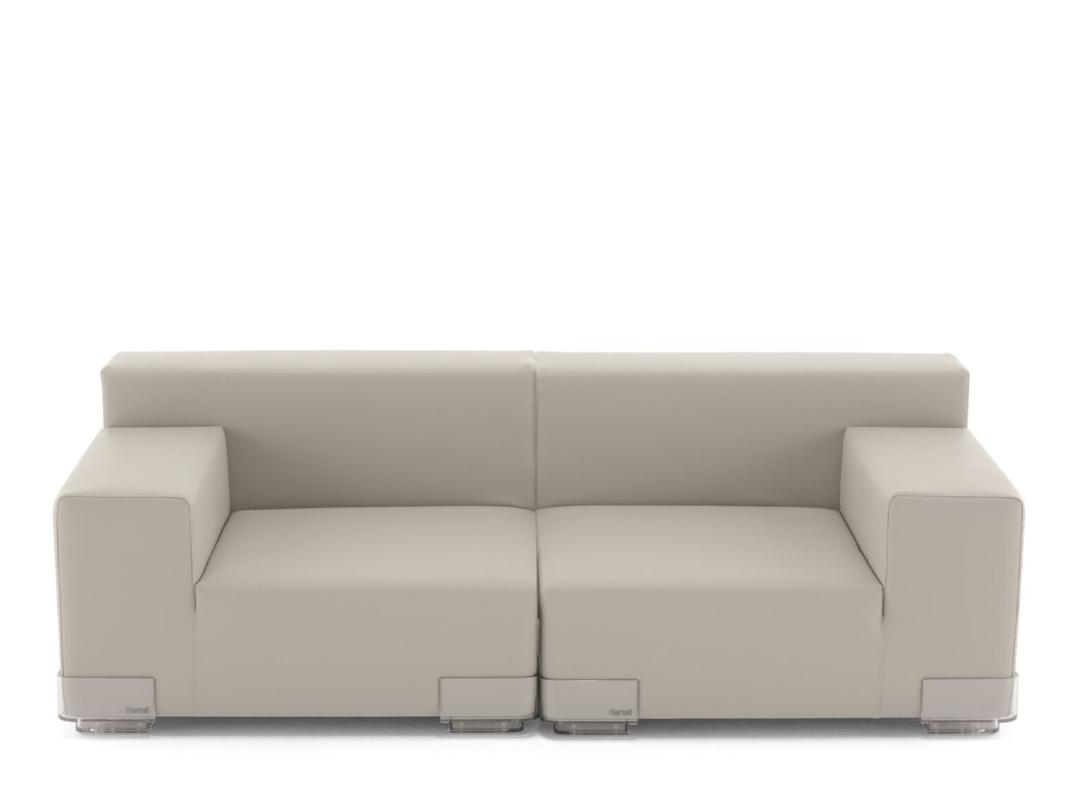 2-местный модульный съемный диван из искусственной кожи Kartell Plastics ARCH-00019820 - Вид №1