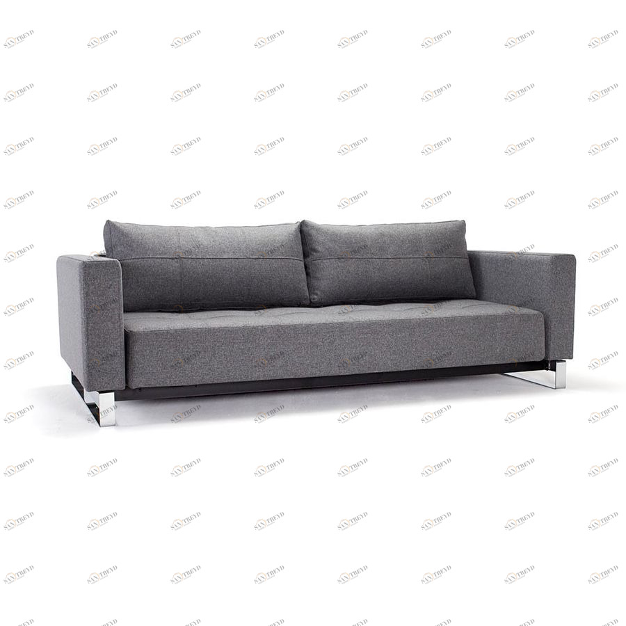 Диван Cassius Deluxe Excess Lounger с подушками, мягкими подлокотниками, хромированными ножками Runn Innovation Living CASSIUS563