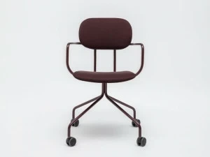 MDD Кресло на козелке из ткани с подлокотниками на колесиках New school