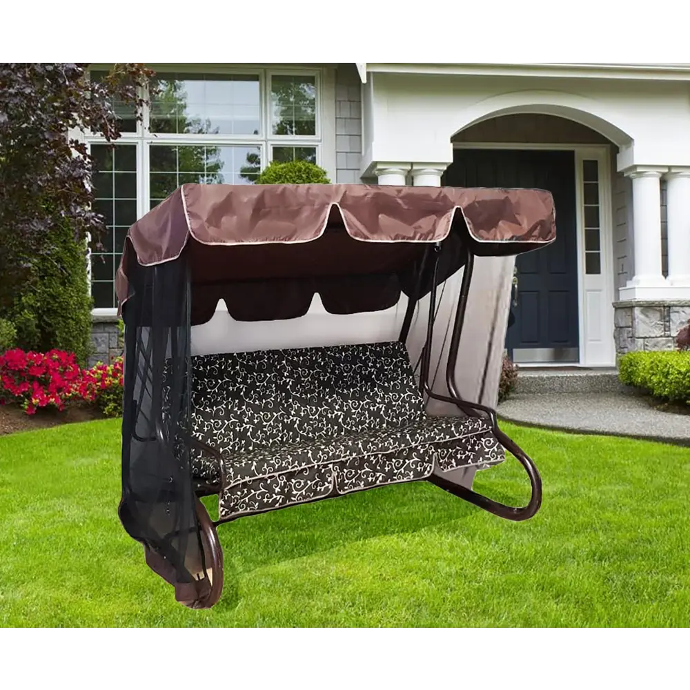 Качели садовые Вардэ 3-х местные (до 300 кг) коричневый GREENGARD STLM-2039733 - Вид №5