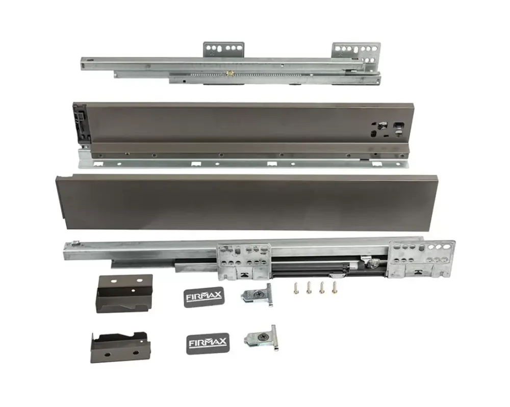 91617820 Комплект ящика Firmax Smartline длина 550 мм высота 84 мм с доводчиком серый STLM-1007080