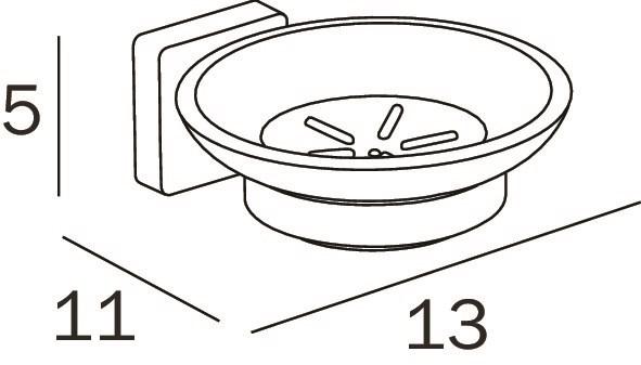 INDA® Настенная мыльница из матового стекла Forum quadra A30110 - Вид №1