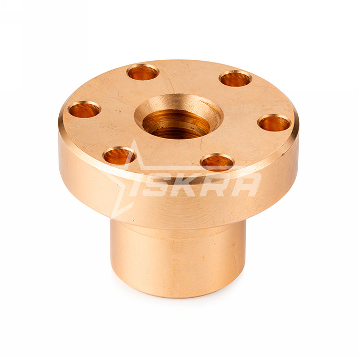 IS435 Гайка трапецеидальная с фланцем (бронза) d=24 мм, шаг резьбы 5 мм (прав. резьба), BFM 24-5-D ISKRA  - Вид №3