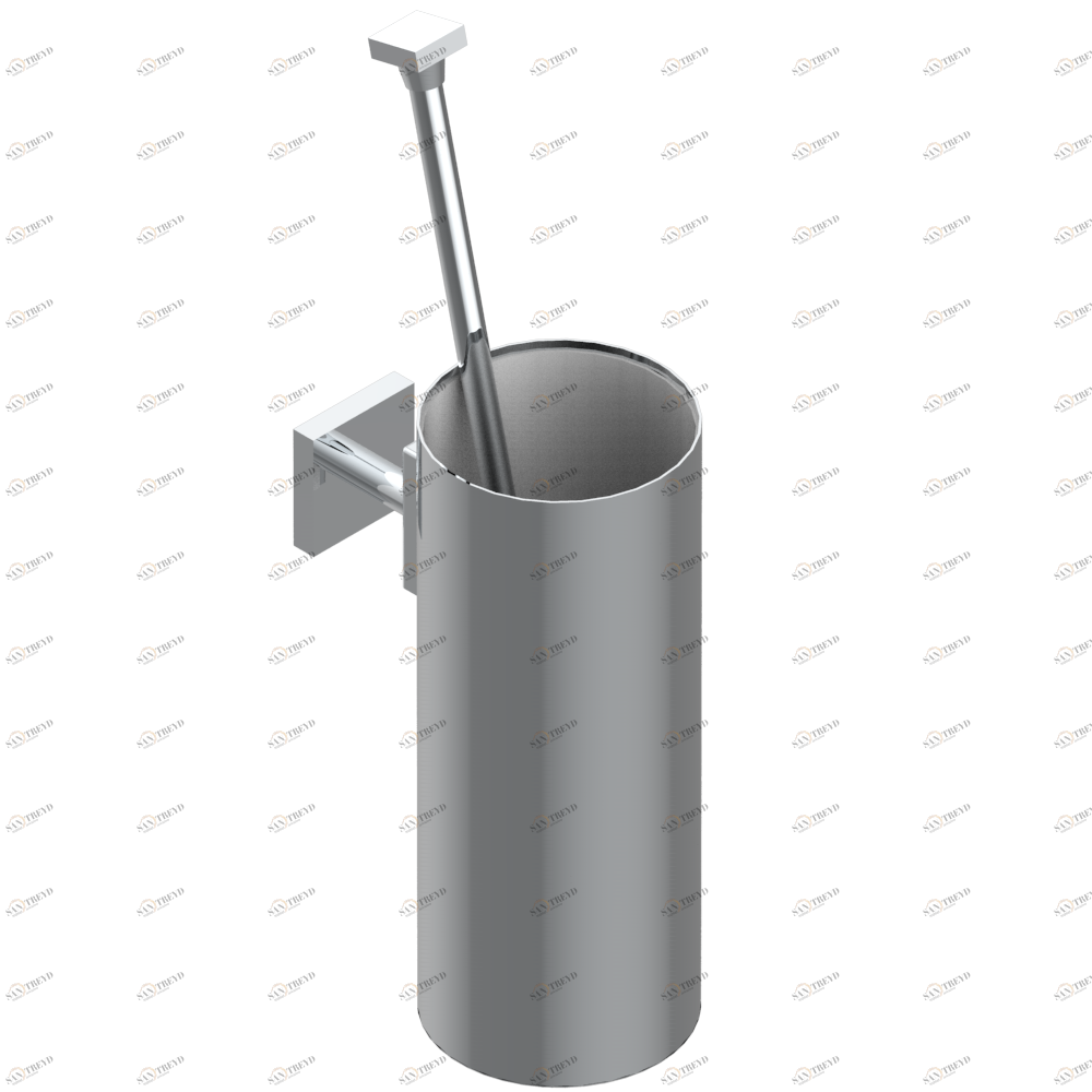 A6P-4720 Стакан настенный и щётка для унитаза Thg-paris Profil с рукоятками с чёрным ониксом Хром A6P-4720 CAT.A