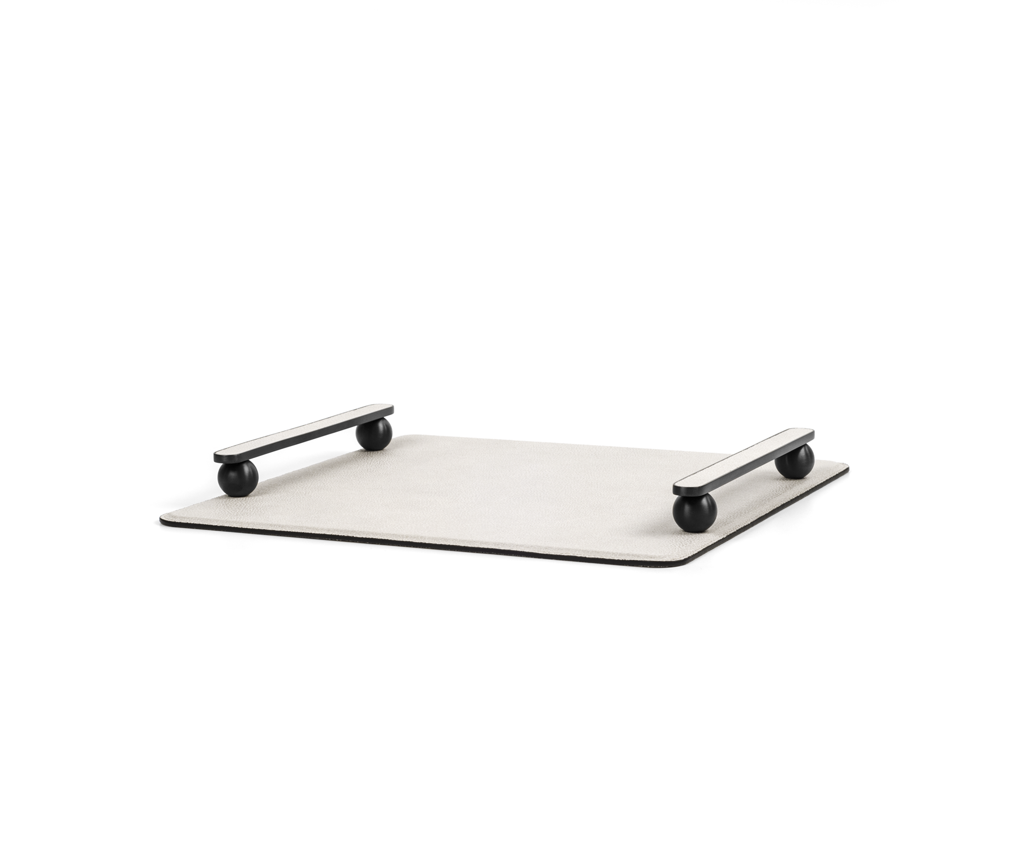 Поднос Памфили - 43,5X32 см/металл-хром/ари-кожа_тауп Pinetti 00.1906.061.048 - Вид №1