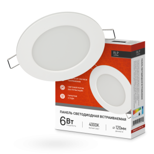 90815243 Панель светодиодная 4690612009995 6 Вт 120х50 мм 4000 К IP40 STLM-0395199 IN HOME